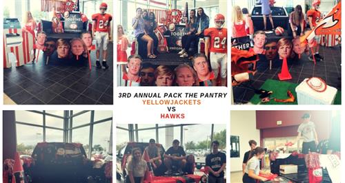 3rd Annual Pack the Pantry YellowJackets Vs Hawks - feature 